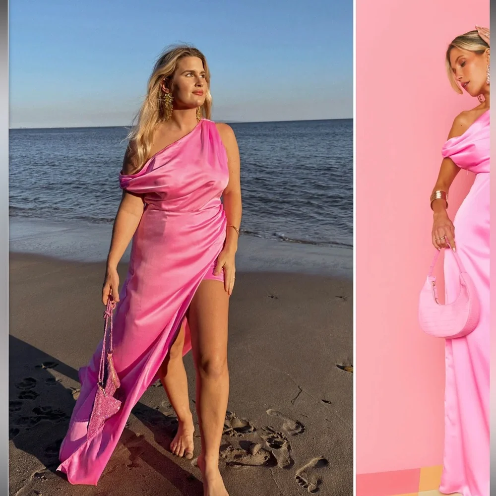 Show Me Your Mumu Jodie Dress in Pink Luxe Satin - Picture 15 of 15